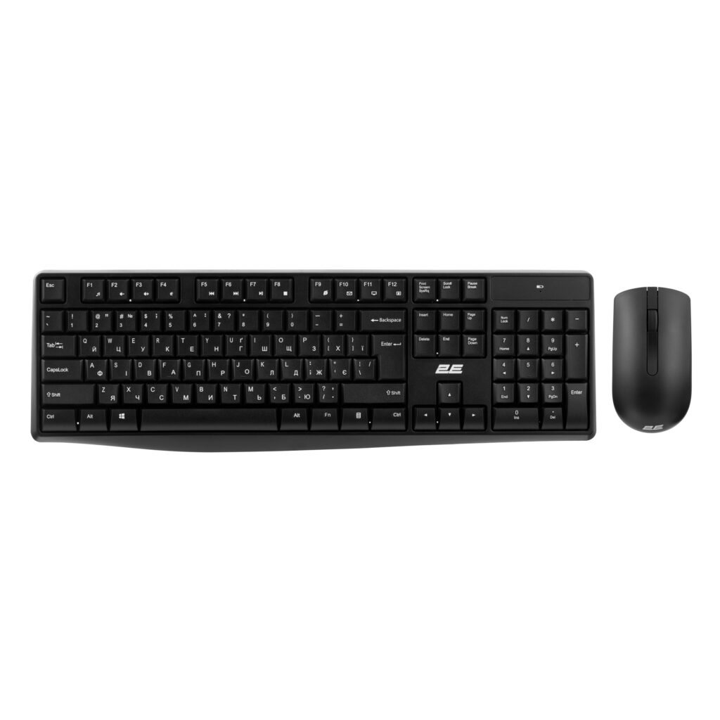 Комплект клавиатура и мышь 2E MK390 WL, EN/UK, чёрный