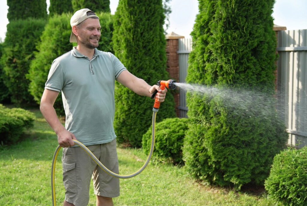 Шланг садовий 2E AquaFlex Solar 3/4″ 12м 4 шари 13бар -10+60°C зрошувач конектор адаптер