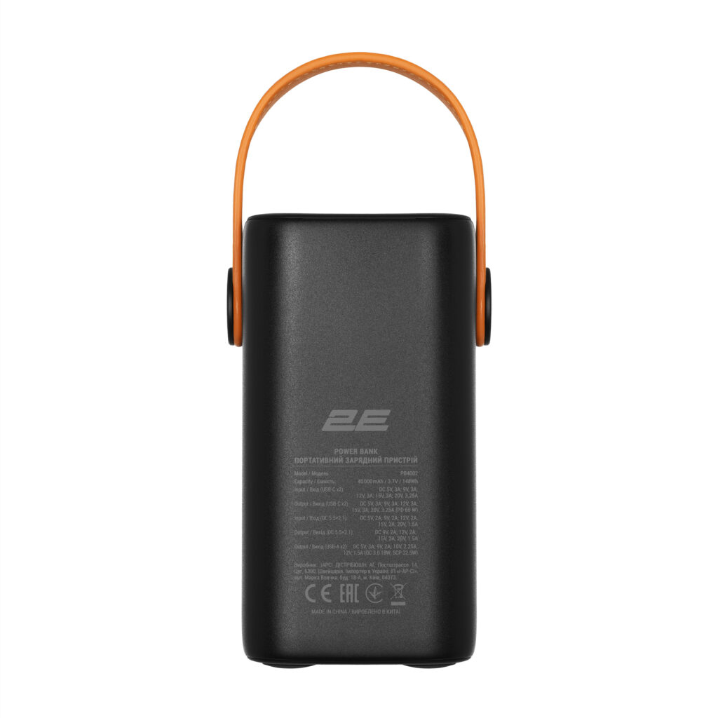 Power Bank 2E 40000мА·год, 100Вт, PD, QC, Black