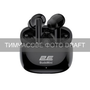 Headset TWS 2E BudsMini, BT 6.0, IPX4, SBC, Touch control, Mic, black