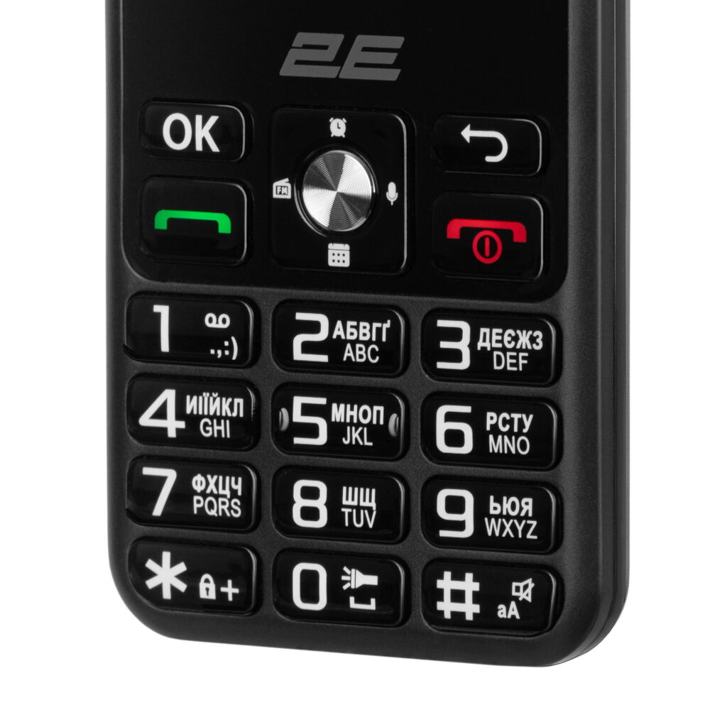 Мобильный телефон 2E E280 2025 2.8″ 2SIM, 1500мА•ч, чёрный