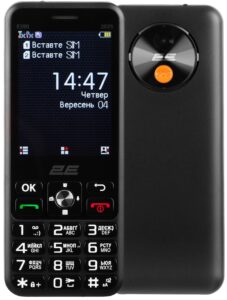 Мобильный телефон 2E E280 2025 2.8″ 2SIM, 1500мА•ч, чёрный