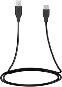 Кабель 2E USB-A > USB-AF заряджання/синхронізації 1.8м, чорний
