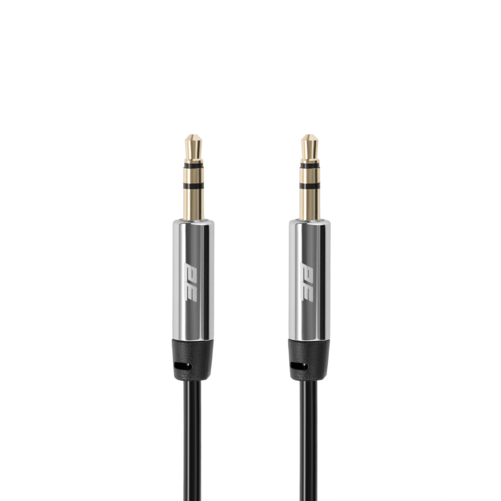 Кабель 2E аудио jack 3.5mm-M Coiled 1.8м Black