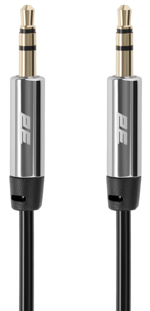 Кабель 2E аудио jack 3.5mm-M Coiled 1.8м Black