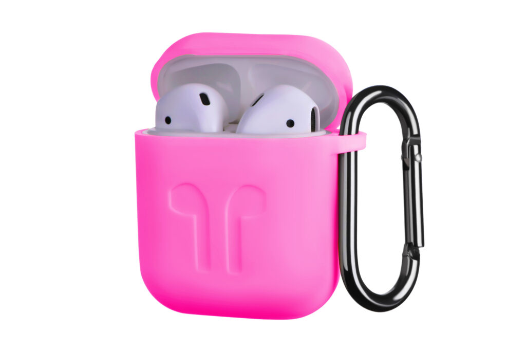 2Е earphone case for Apple AirPods, Pure Color Silicone Imprint (1.5mm), Fuchsia