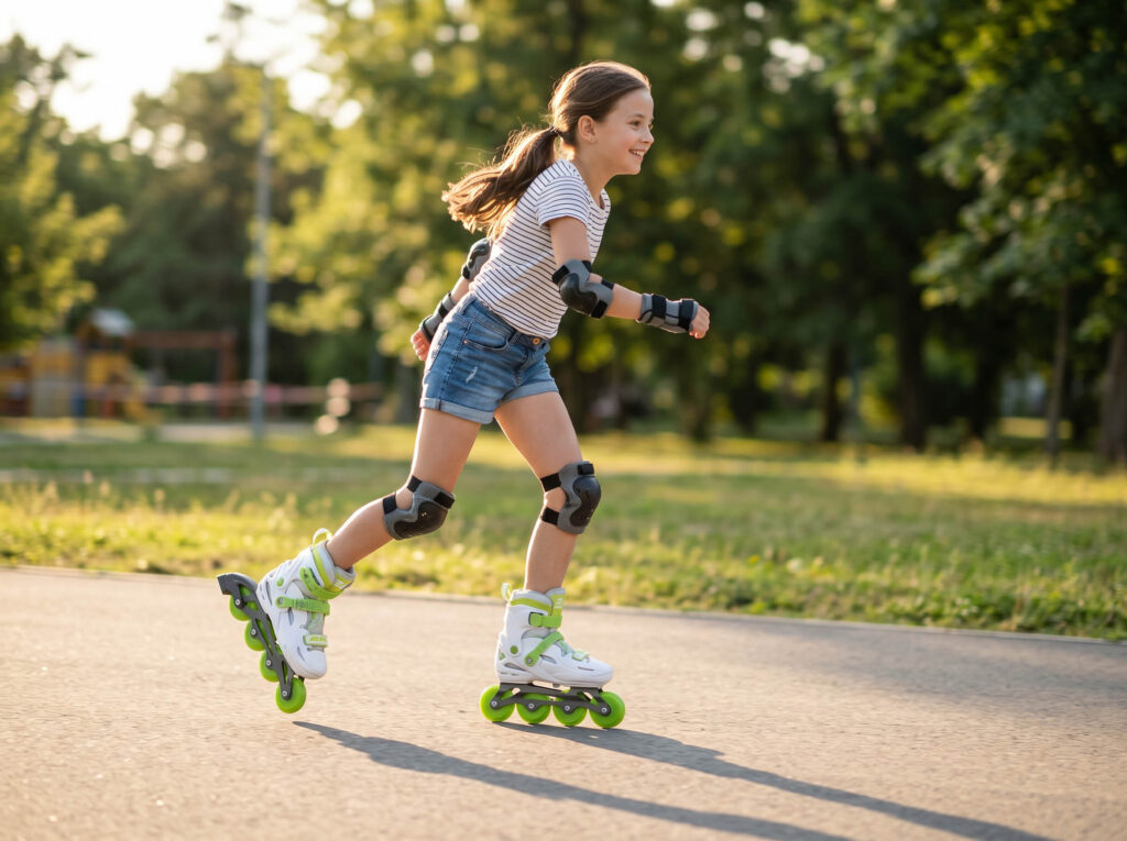 Roller skates 2E Lumi, size 33-36, Green