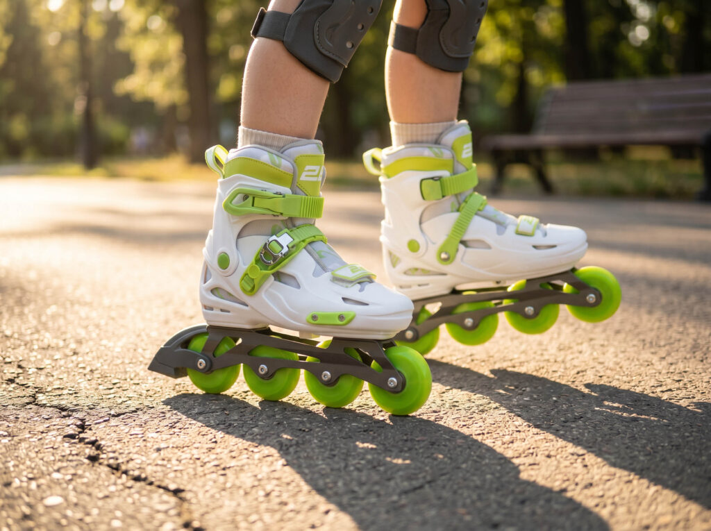 Roller skates 2E Lumi, size 33-36, Green
