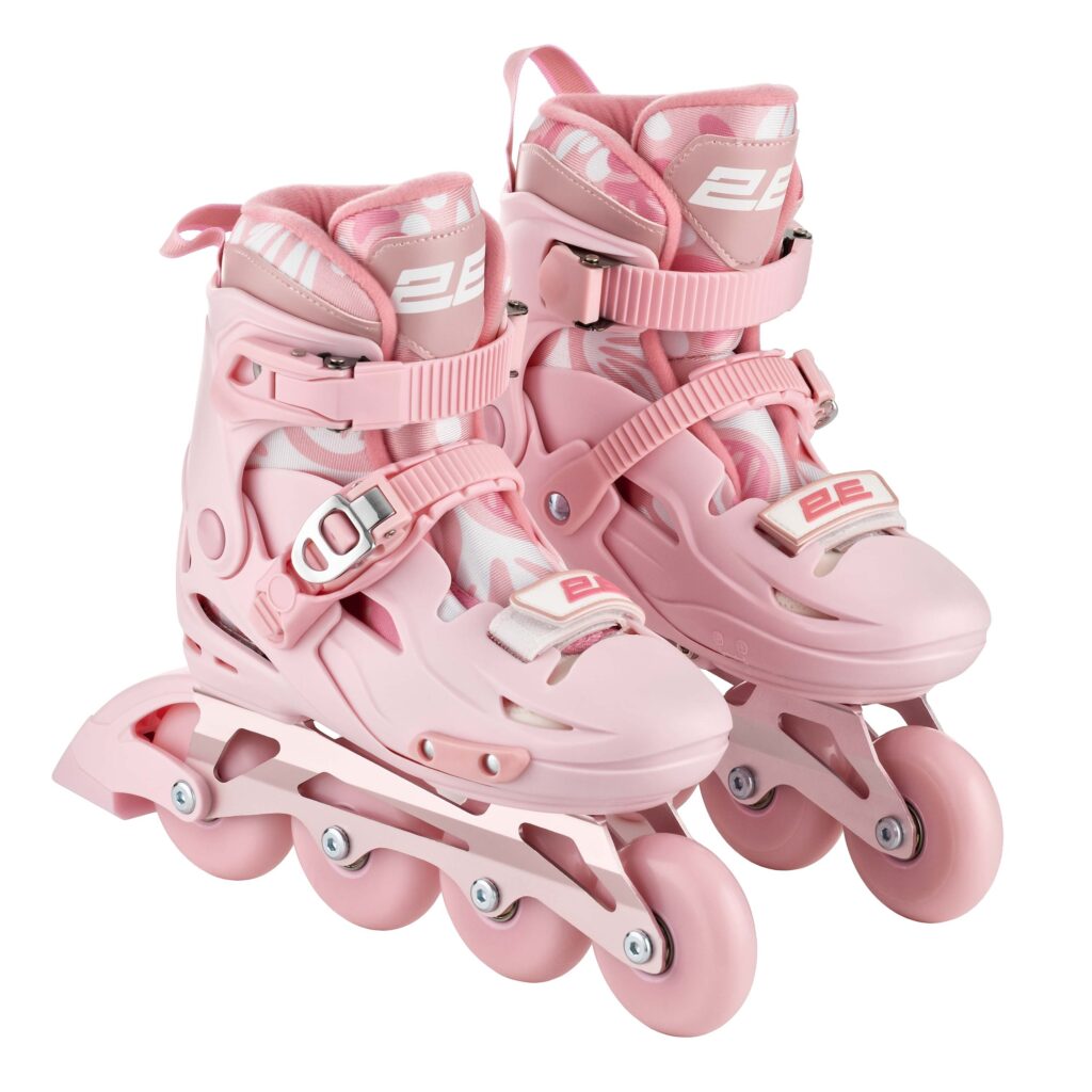 Roller skates 2E Lumi, size 33-36, Pink