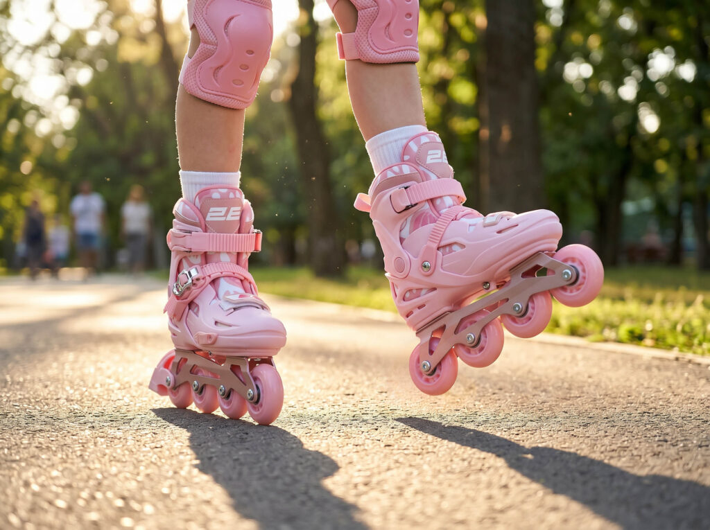 Roller skates 2E Lumi, size 33-36, Pink