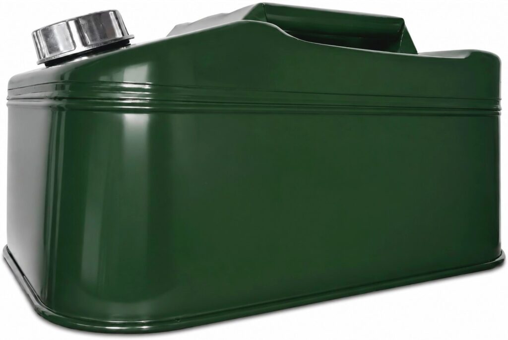 2E Jerry cans vertical 10L metal 0.8mm 2.1 kg green