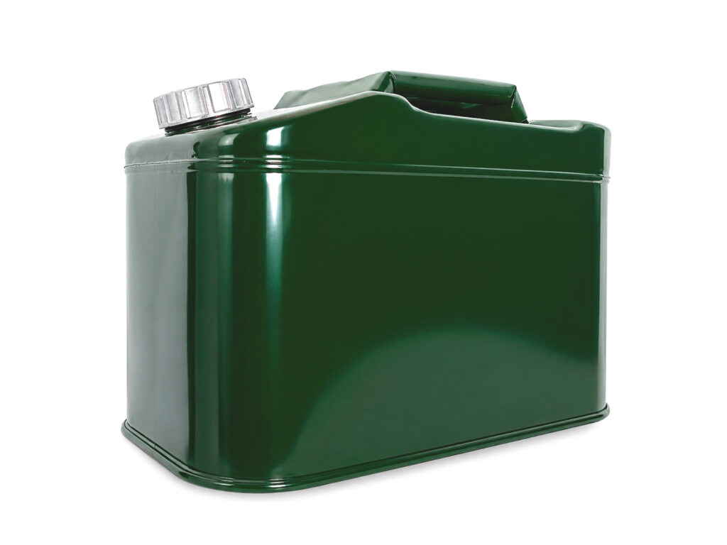 2E Jerry cans vertical 15L metal 0.8mm 2,4 kg green