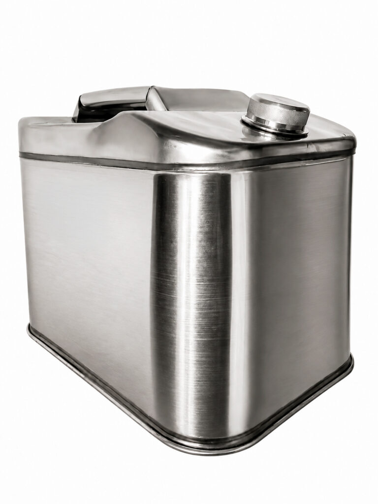 2E Jerry cans vertical 20L stainless steel 0.8 mm 3.15 kg