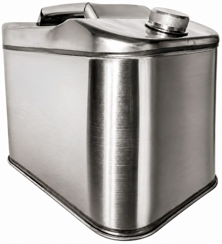 2E Jerry cans vertical 20L stainless steel 0.8 mm 3.15 kg