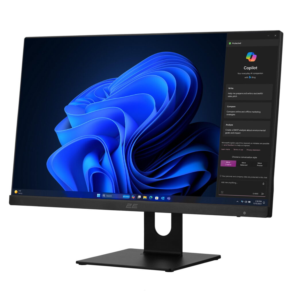 Комп’ютер персональний моноблок 2E Rational K6 23.8″ FHD IPS Intel i3-14100, 16Gb, F480GB, UMA, H610, K6.610, 120W, Win11P, чорний