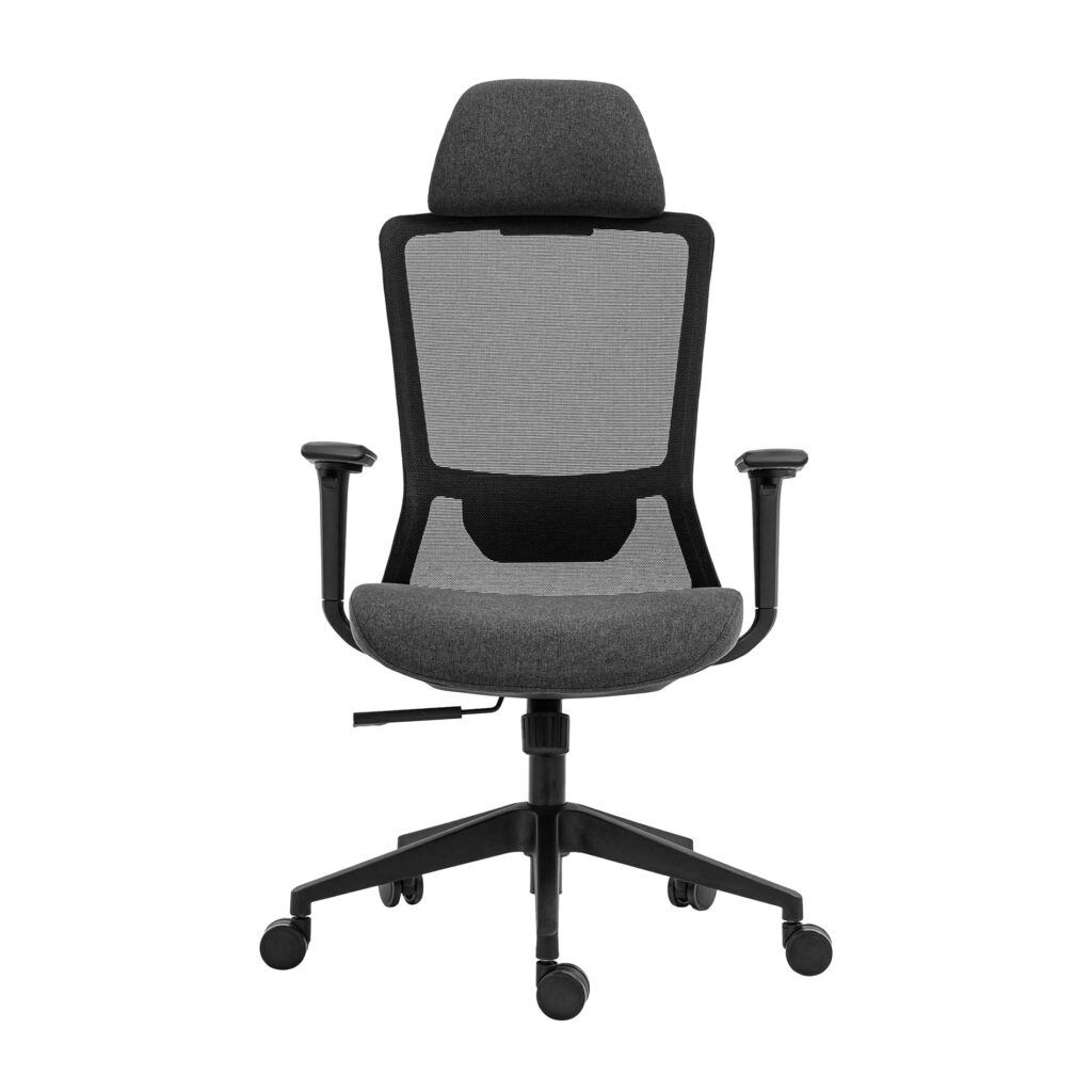 2E Office Chair OC150, fabric, 4D armrests, headrest, black