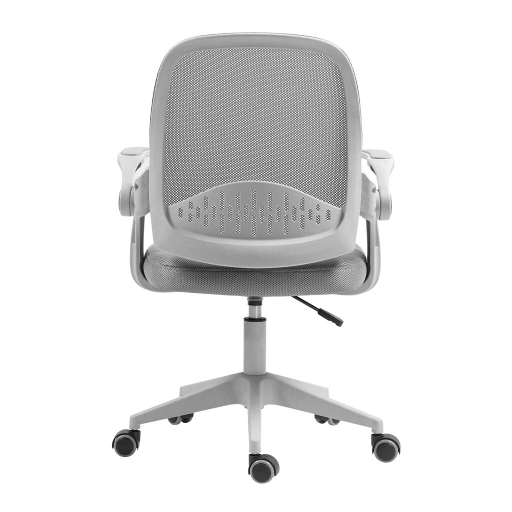 2E Office Chair OC100, fabric, flip-up armrests, light gray