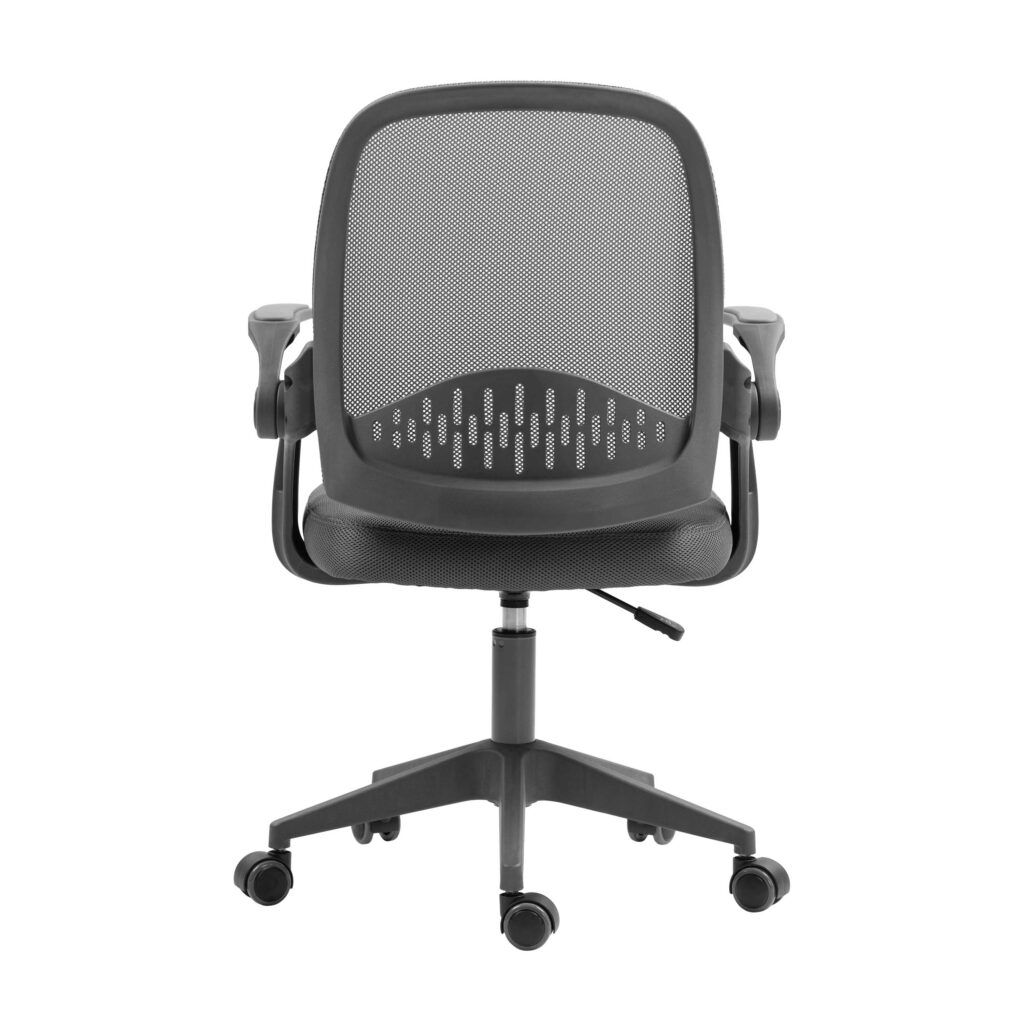 2E Office Chair OC100, fabric, flip-up armrests, dark gray