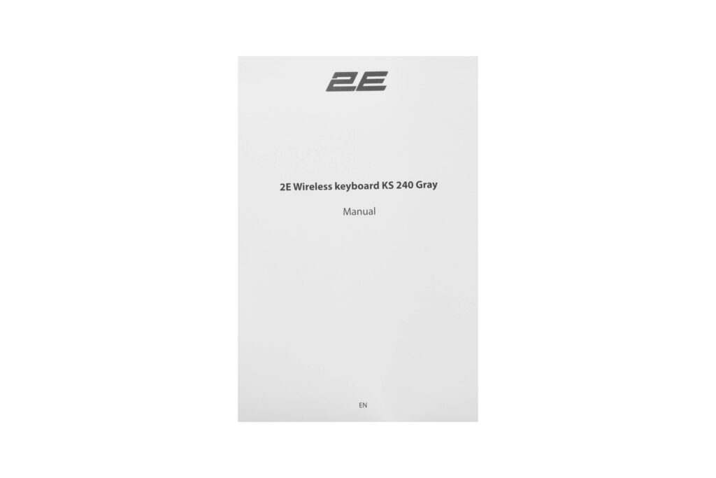 Клавіатура мембранна 2E KS240 110key, WL/BT, EN/UK/RU, сіро-чорний