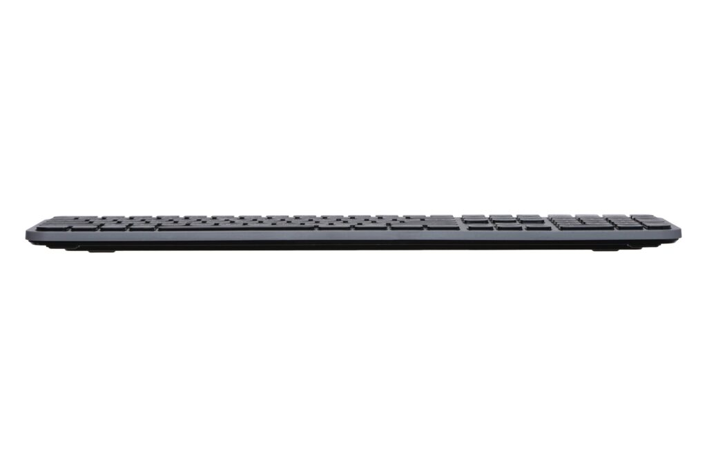 Клавіатура мембранна 2E KS240 110key, WL/BT, EN/UK/RU, сіро-чорний