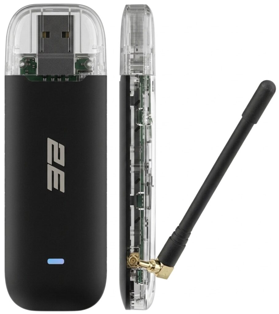 Mobile router 2E PowerLink MiFi-1 (2026) LTE, Wi-Fi4, 1xUSB, 1xCRC9 Transparent-black