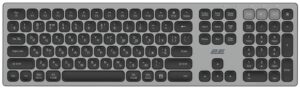 Клавиатура ножничная 2E KS270 105key, WL/BT, EN/UK/RU, серо-чёрный