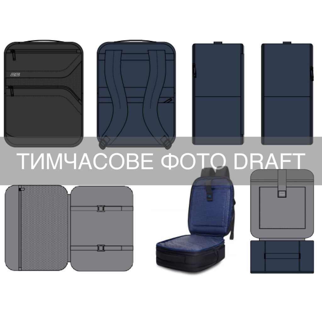Рюкзак дорожный 2Е Axis, Cabin size, полиэстр, 23л, с отсеком для ноутбука 16″, черный