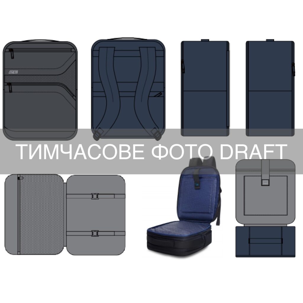Рюкзак дорожный 2Е Axis, Cabin size, полиэстр, 23л, с отсеком для ноутбука 16″, серый