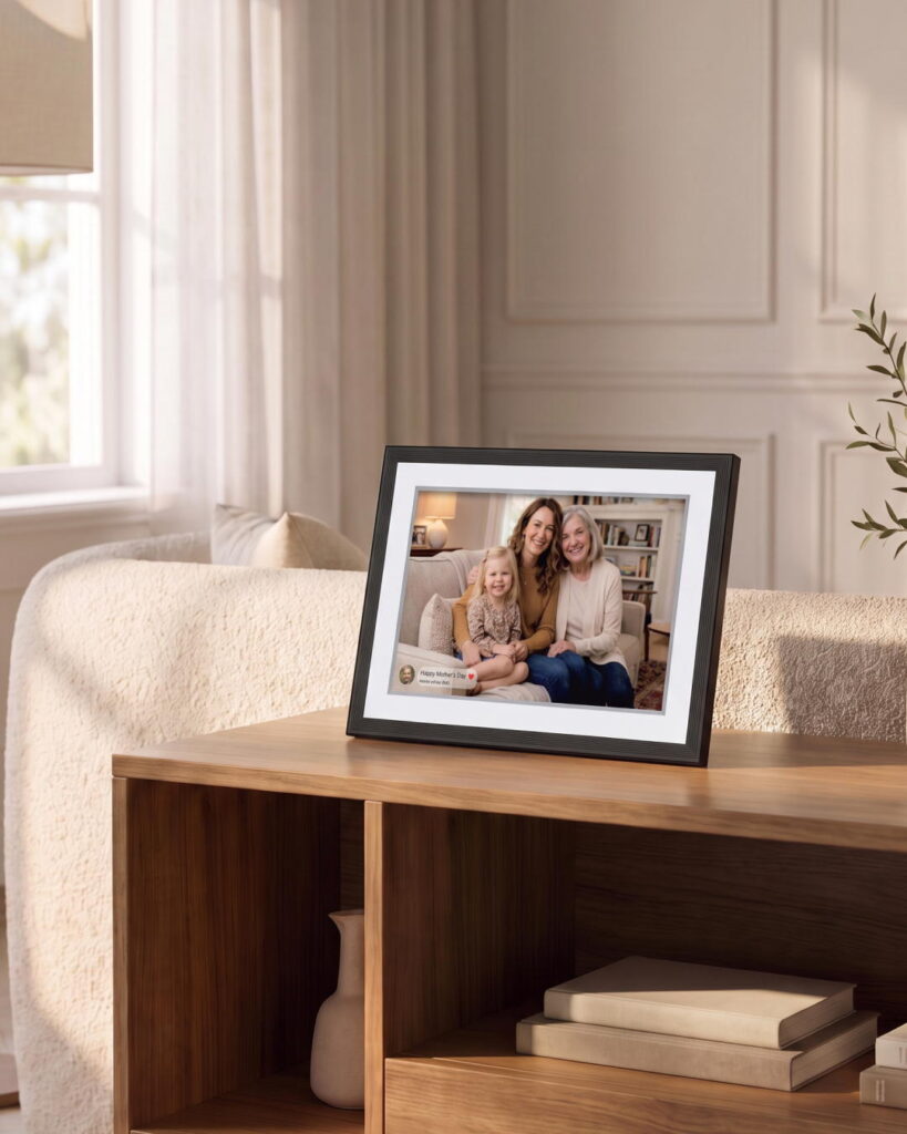 2E DPF10-PBK 10.1″ Digital Photo Frame, IPS, 800?1280, 1GB, 32GB, 2?1W Speakers, Frameo SW, Touchscreen, WiFi, White