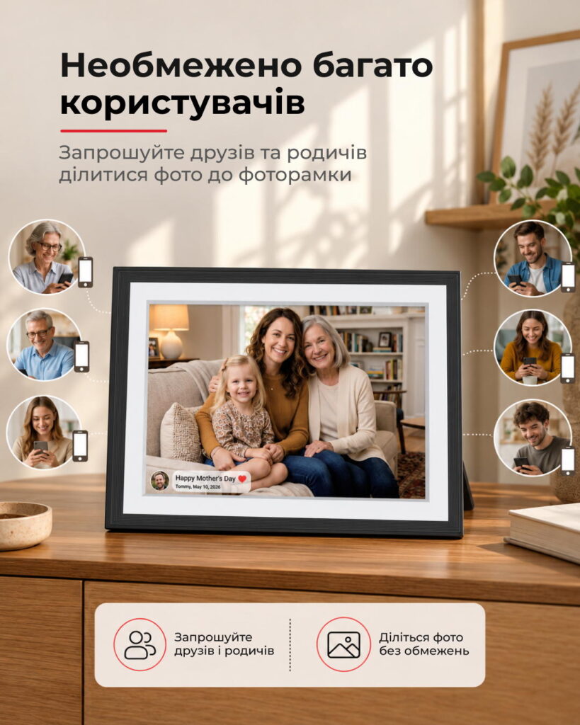 2E DPF10-PBK 10.1″ Digital Photo Frame, IPS, 800?1280, 1GB, 32GB, 2?1W Speakers, Frameo SW, Touchscreen, WiFi, White