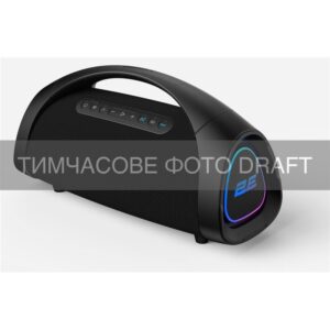 Portable Party Speaker 2E BoomX 200W, BT 5.3, USB-A, Jack 6.3, IPX6, RGB, Extra Bass, FLAC, MP3, WAV, Black