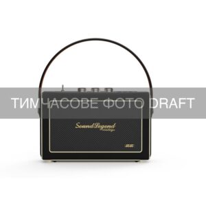 Portable Speaker 2E SoundLegend vintage 80W, BT 5.3, TWS, FLAC, MP3, WAV, EQ, Power Bank, 12 Soothing Sounds IPX6, RGB, Black