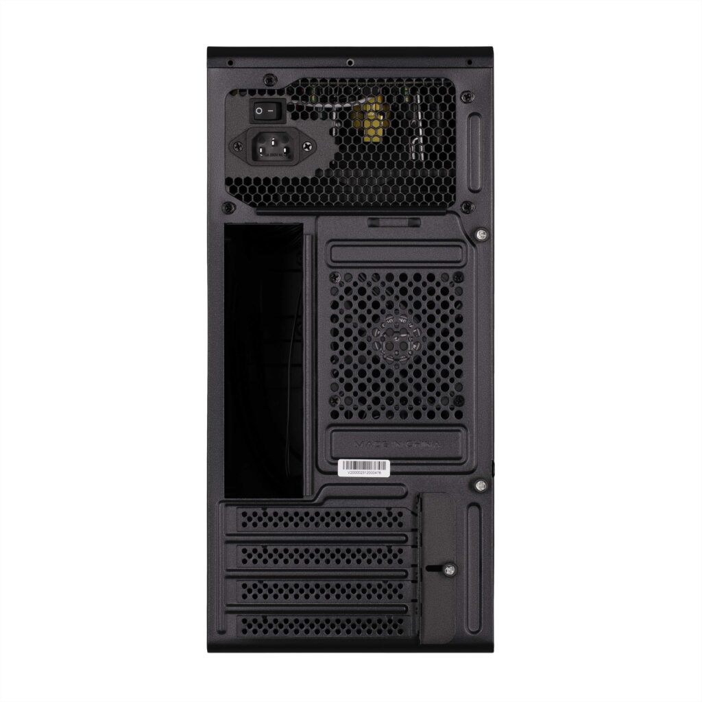 Корпус 2E Credo V200B-400 з БЖ 2E ATX400, 2xUSB3.0, 1×80мм, VGA 250мм, mATX, чорний