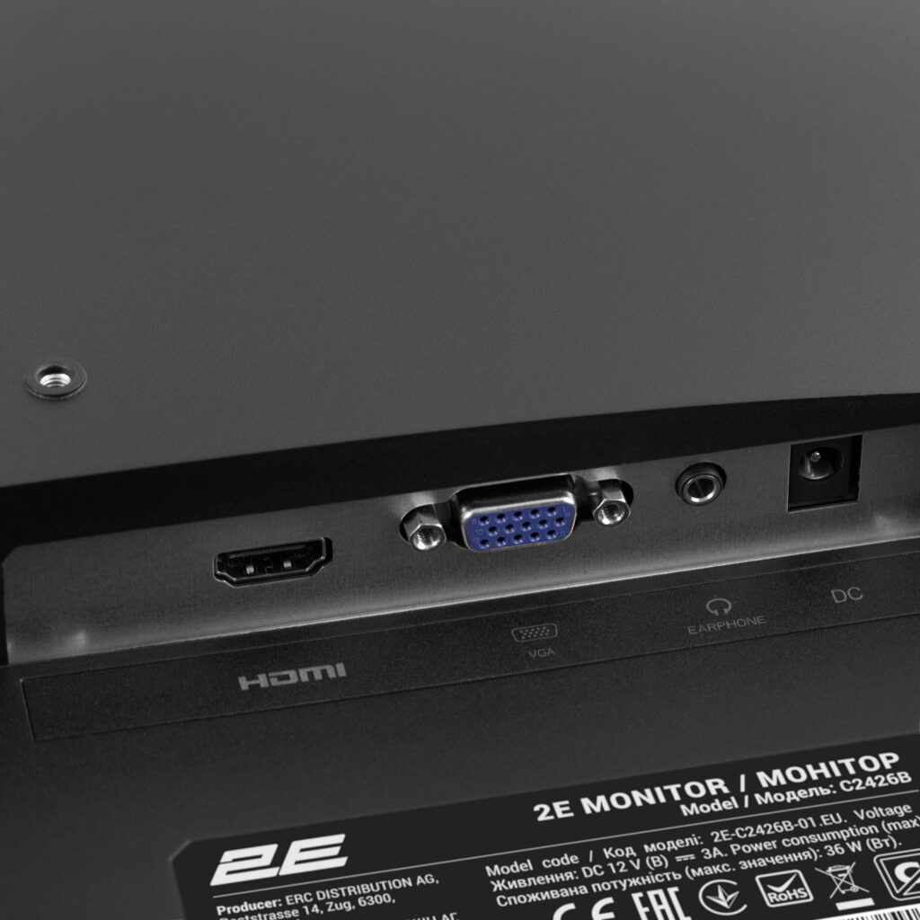 Монітор 2E 23.8″ C2426B D-Sub, HDMI, IPS, 144Hz, FreeSync