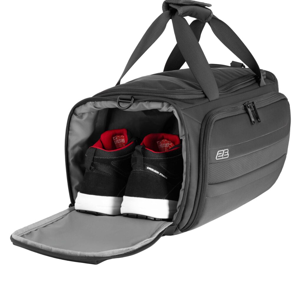 2E travel bag with laptop compart. 17″ Axis, polyester, 26L, grey