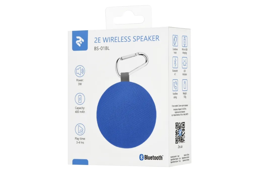 Портативна колонка 2E BS-01 Compact Wireless Blue