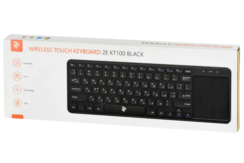 Клавиатура с тачпадом 2E KT100 WL Black