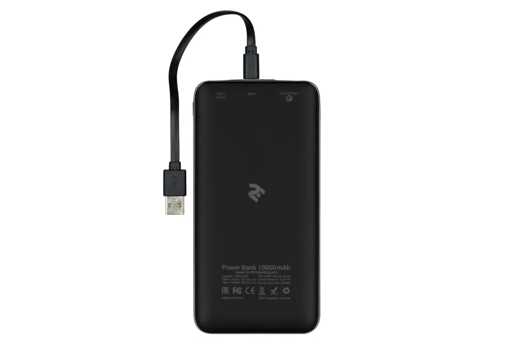 Power Bank 2E 10000 mAh Black Quick Charge