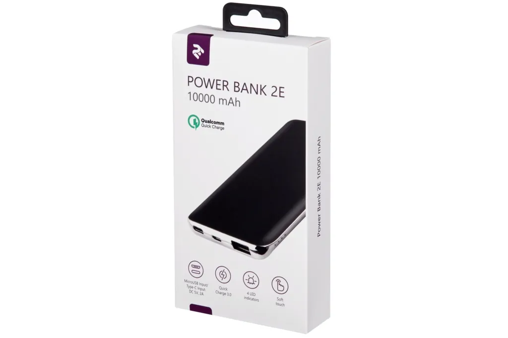 Power Bank 2E 10000 mAh Black Quick Charge