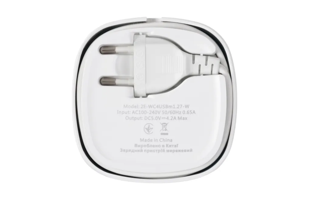 2E Wall Charger 4USB, 4.2A White