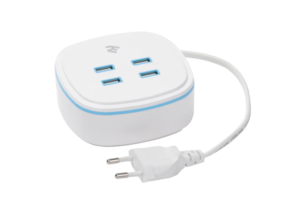 2E Wall Charger 4USB, 4.2A White