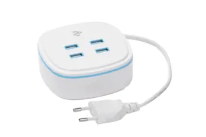 2E Wall Charger 4USB, 4.2A White