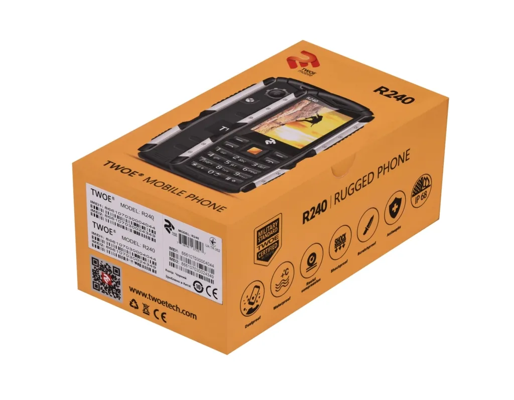 Mobile Phone 2E R240 DualSim Black