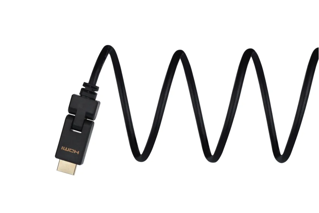 Кабель 2Е Ultra Slim HDMI 1.4 (AM/AM) 180 degree, High Speed, Alumium Black 2m