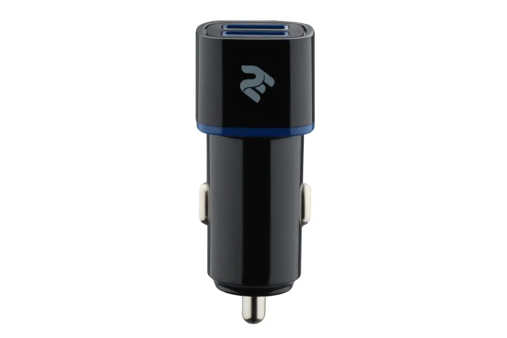 2E Dual USB Car Charger 2.4Ax2.4A Black