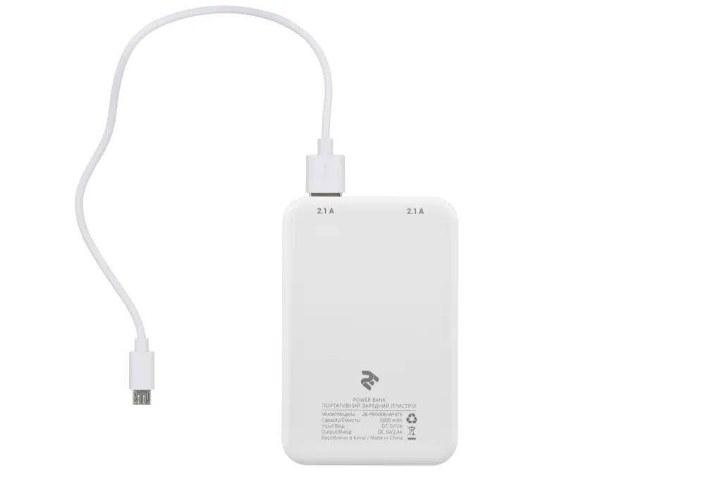 Power Bank 2Е 5000 мАг White