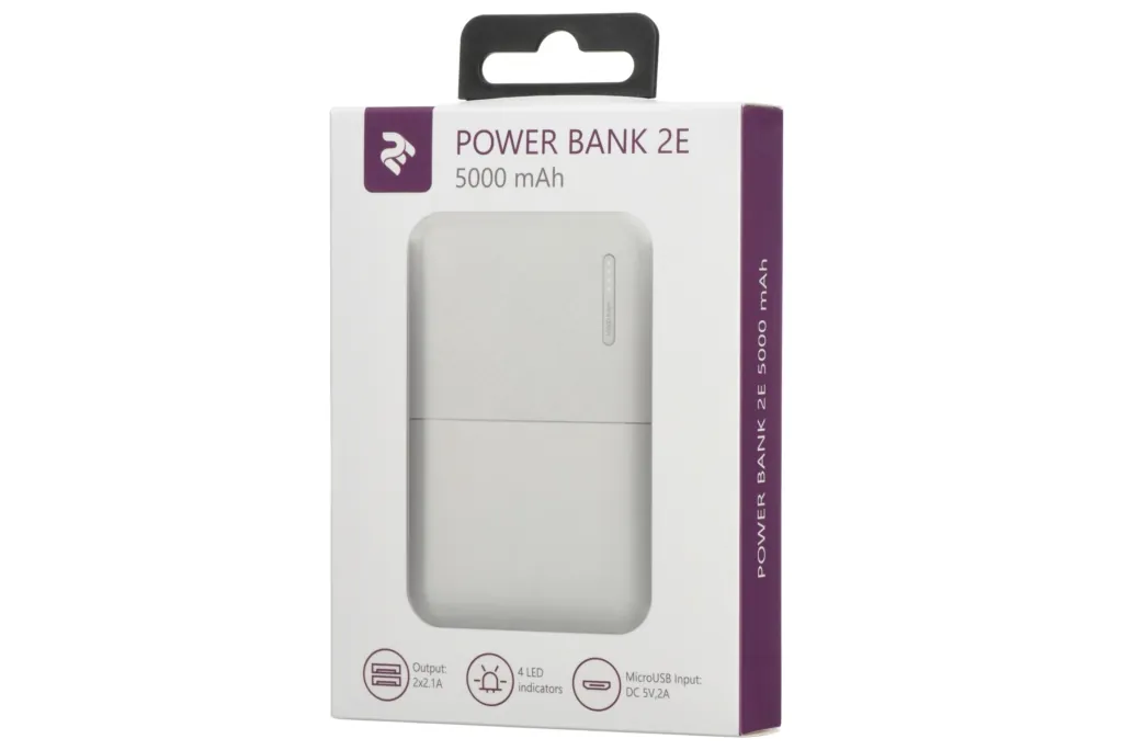 Power Bank 2Е 5000 мАг White