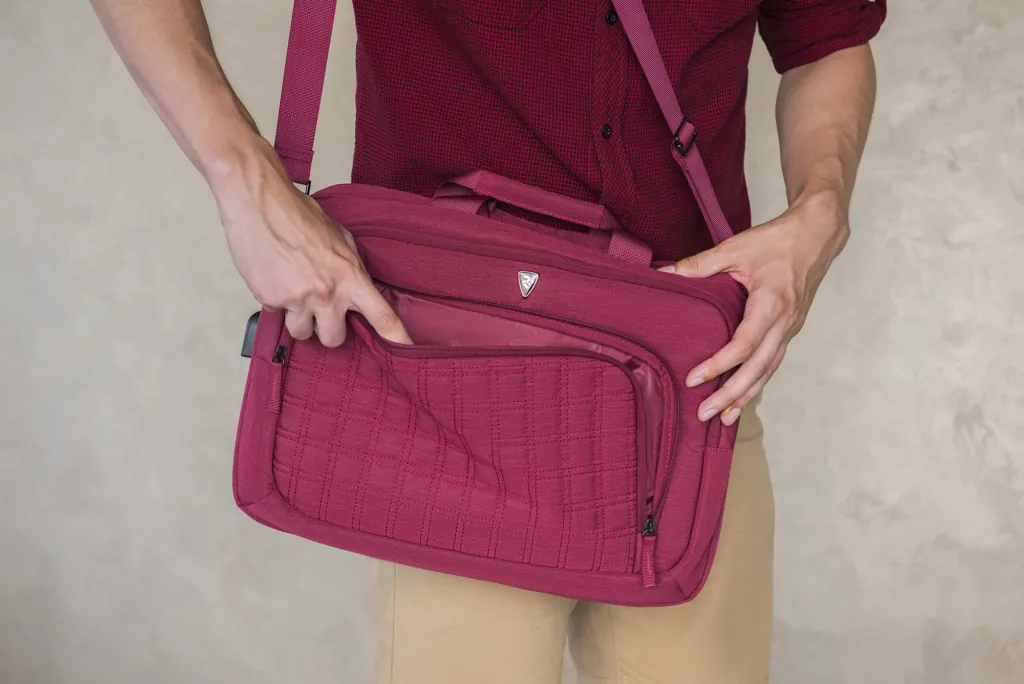 Laptop Bag 2E CBN9198BG, CrossSquares 16″, Burgundy