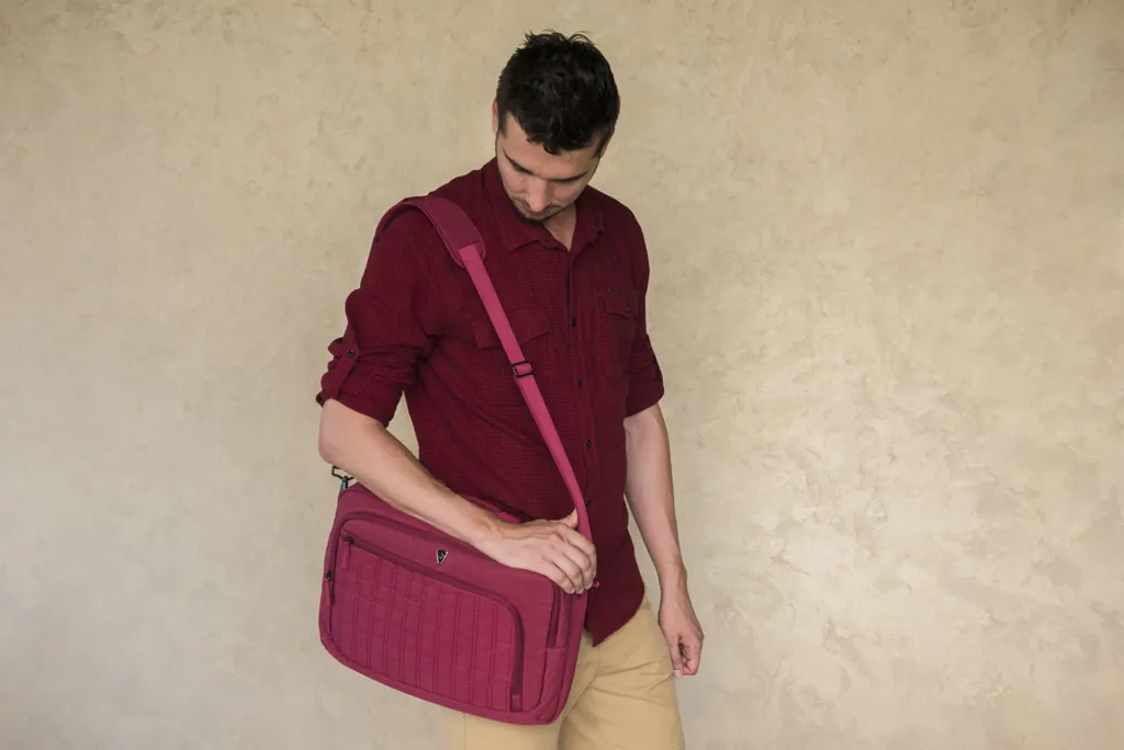 Laptop Bag 2E CBN9198BG, CrossSquares 16″, Burgundy