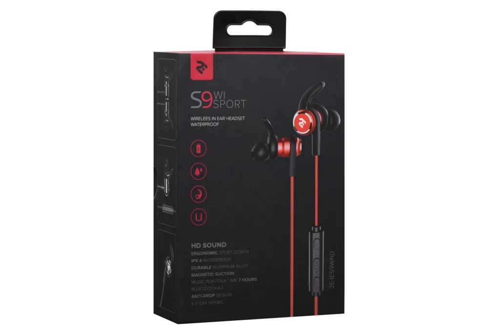 2E Навушники S9 WiSport Wireless In Ear Waterproof Mic Red